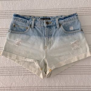 Billabong high rise denim ombré shorts